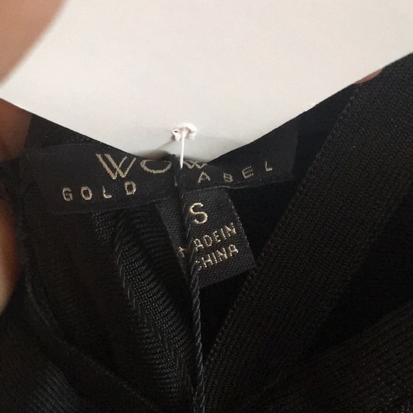 Gold Label Wow Couture Fringe Sequin Mesh Black Halter Top Jumpsuit: Size Small - Picture 13 of 13